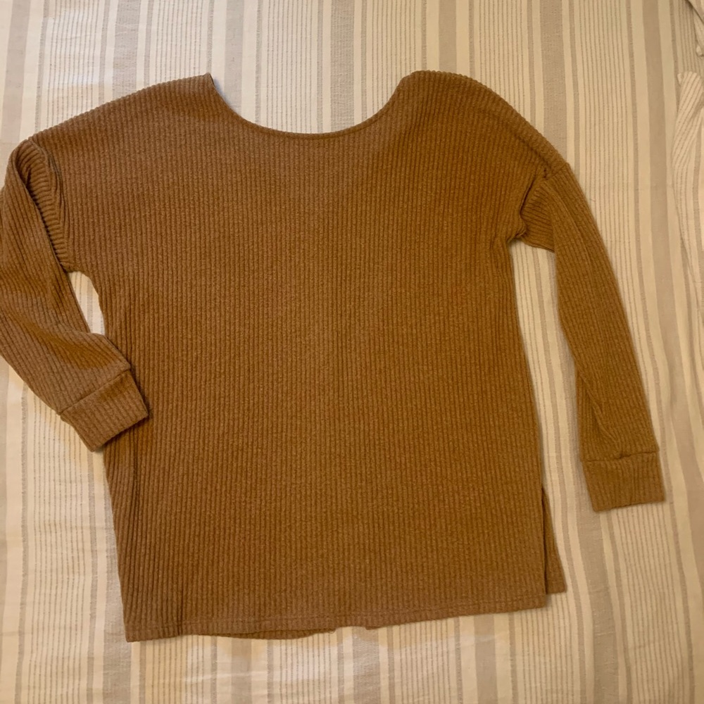 PinkBlush button up the back sweater